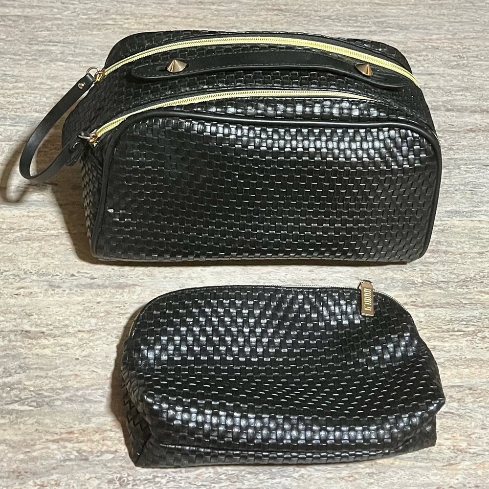 NWOT 2-Piece Nubily black cosmetic bag set